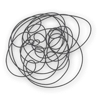Scribbled circles representing confusion Scribbled circles representing confusion