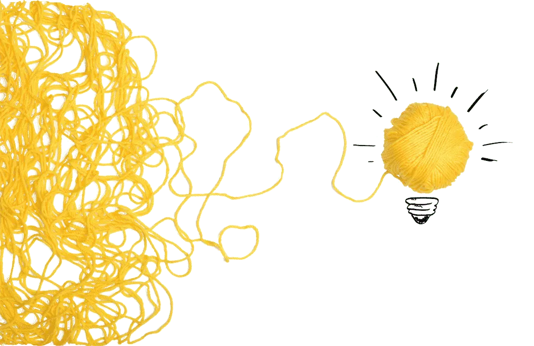 lightbulb_yarn2 Concept string of yarn forming a light bulb